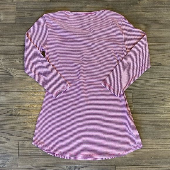 [Eddie Bauer] Red and White Striped 3/4 Sleeve -XS - Picture 3 of 6